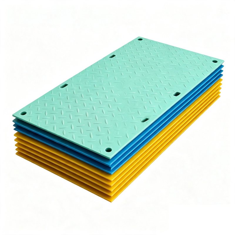 HDPE ground protection mats in custom colours